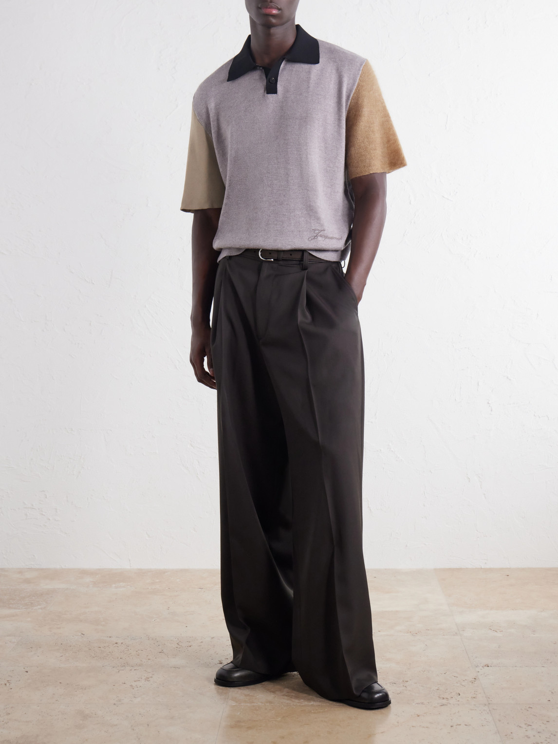 Merino Wool-Blend Polo Shirt