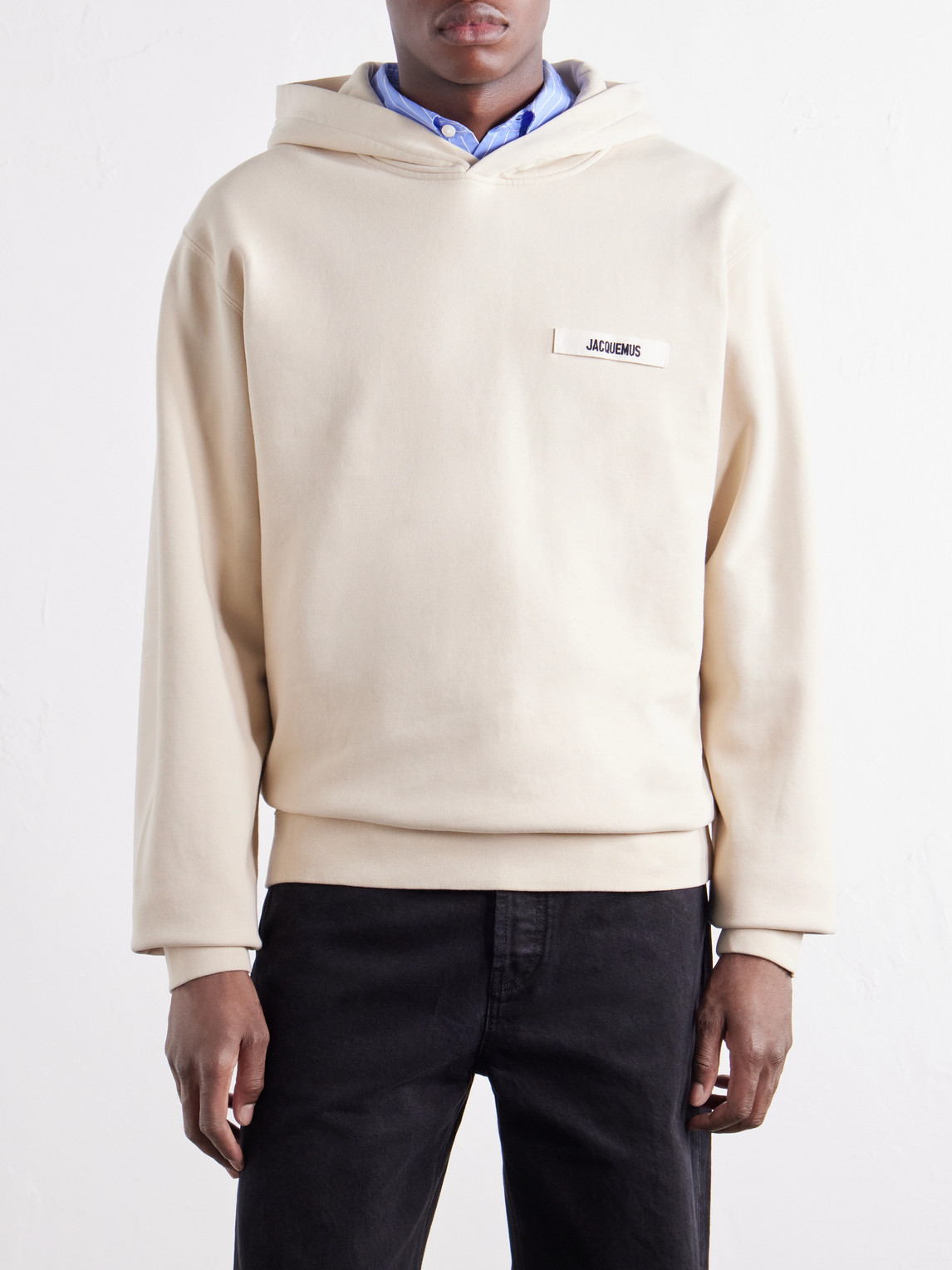 Logo-Appliquéd Cotton-Jersey Hoodie