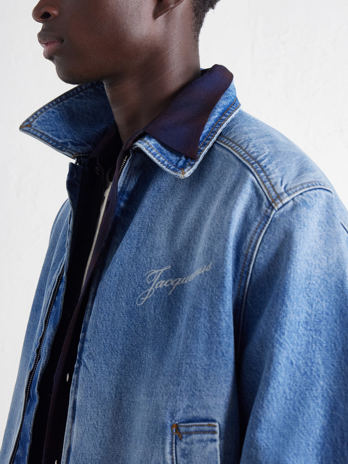 Logo-Print Denim Jacket