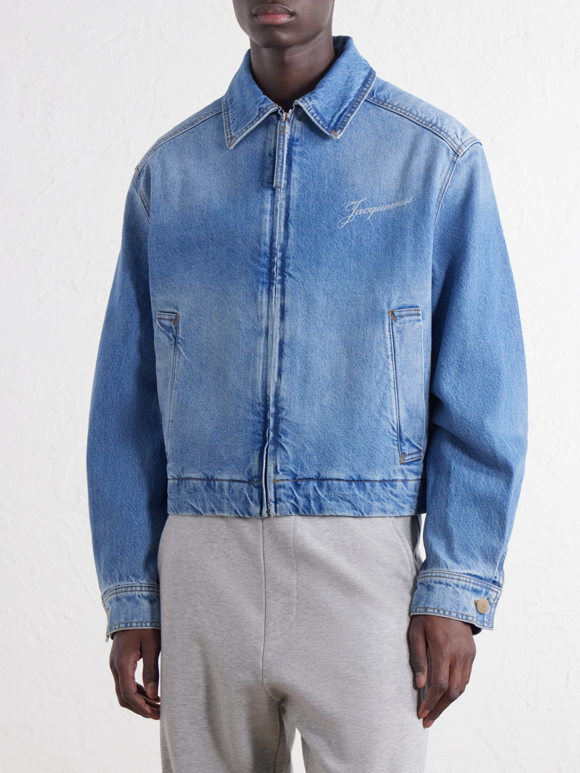 Logo-Print Denim Jacket