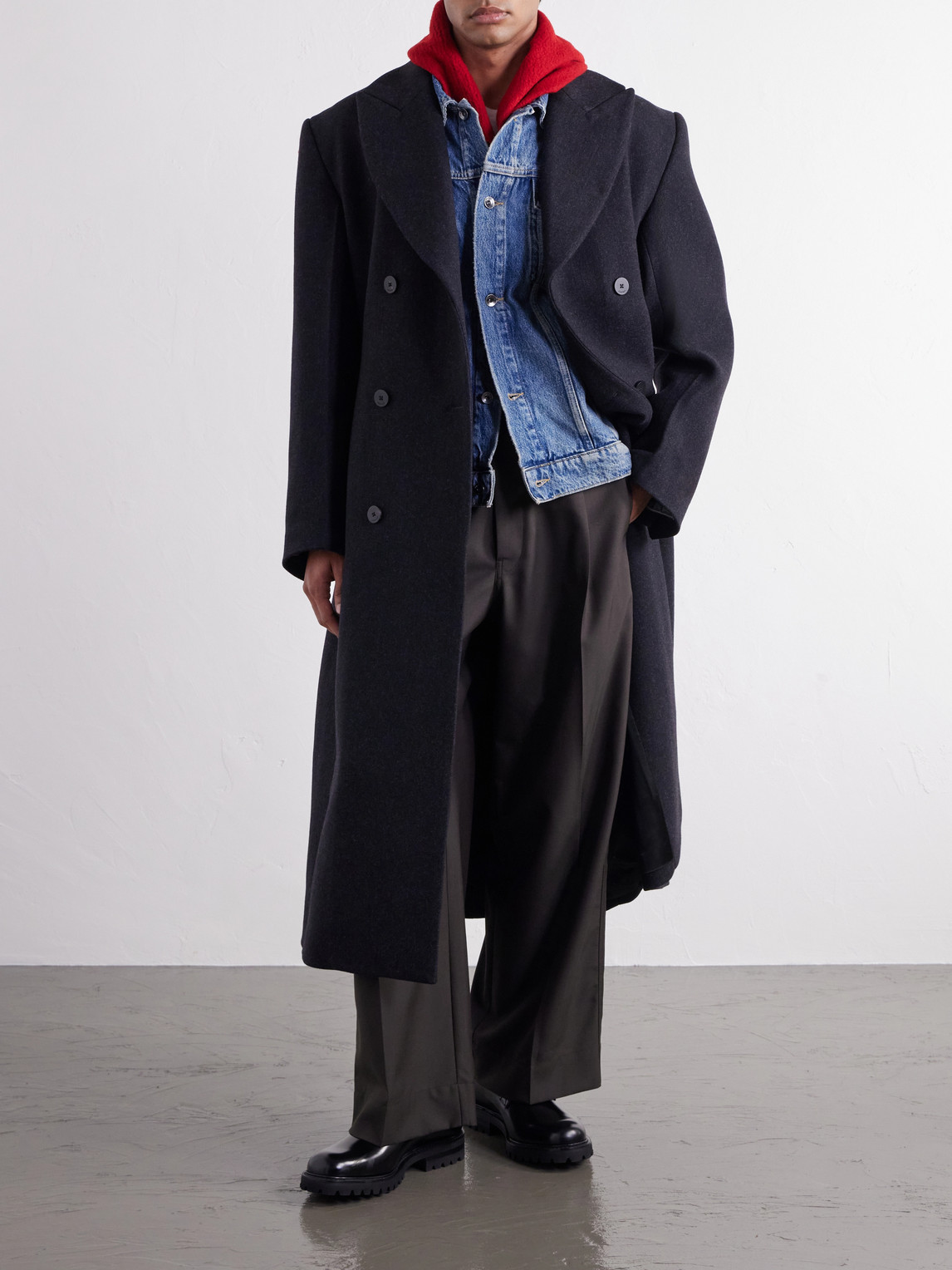 Le Manteau Tailleur Double-Breasted Wool-Blend Coat