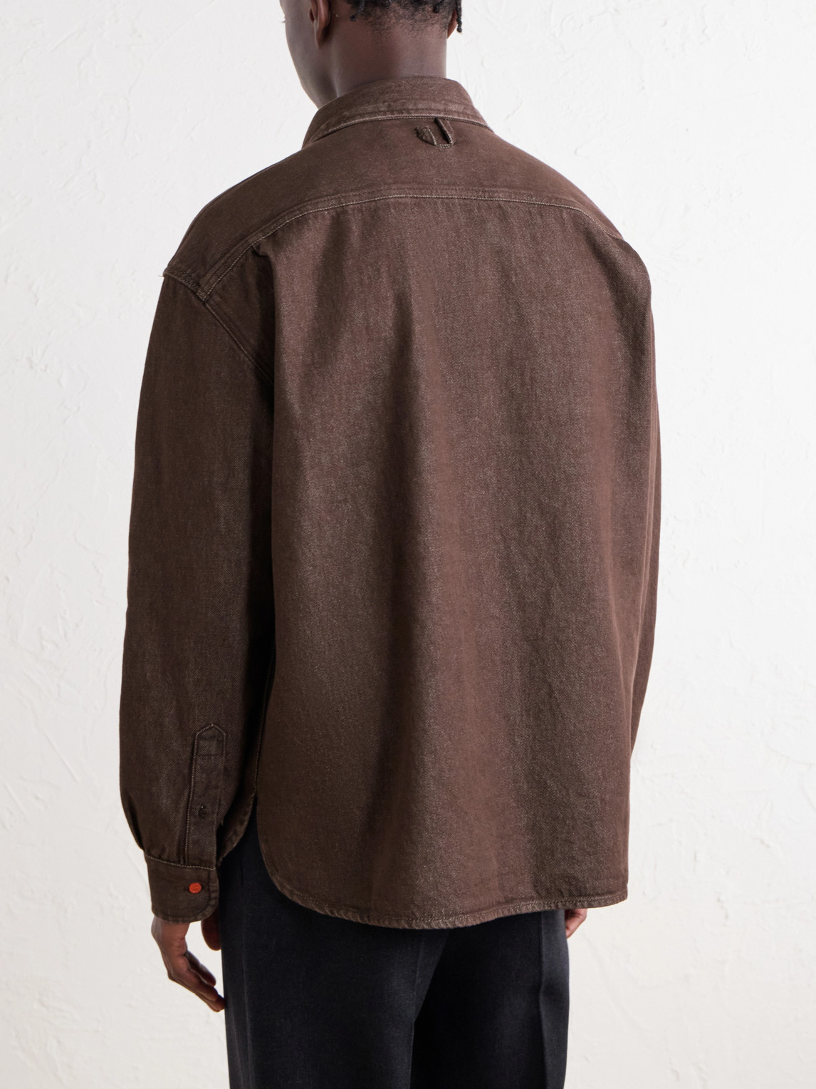Simon Logo-Embroidered Denim Shirt