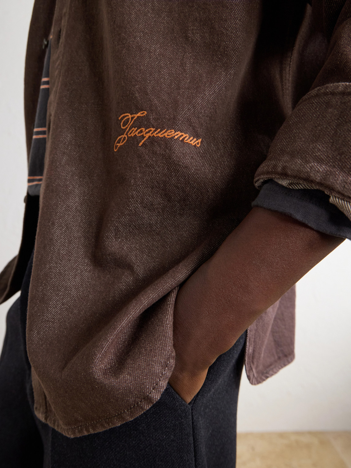 Simon Logo-Embroidered Denim Shirt