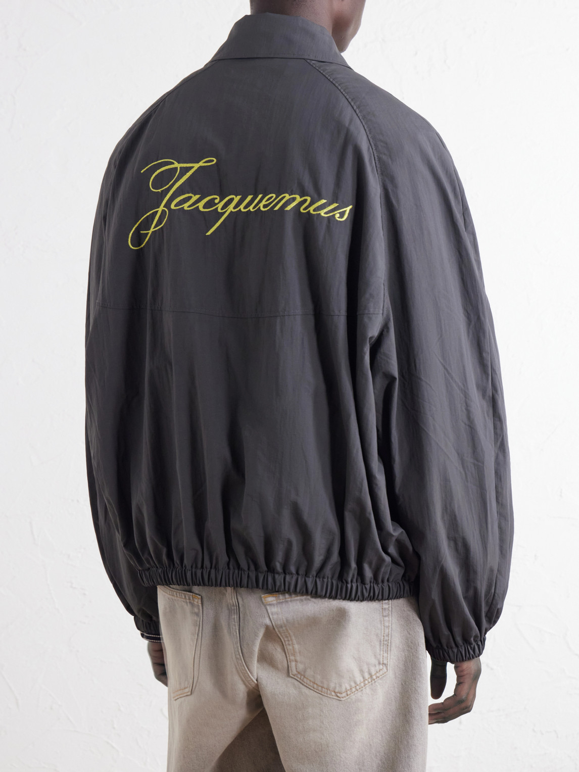 Logo-Embroidered Shell Bomber Jacket