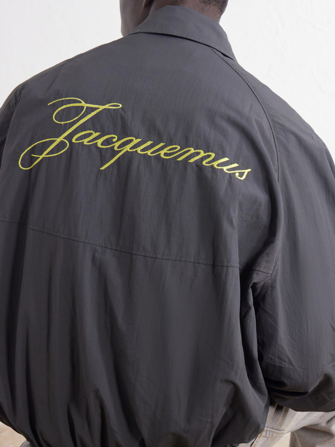 Logo-Embroidered Shell Bomber Jacket