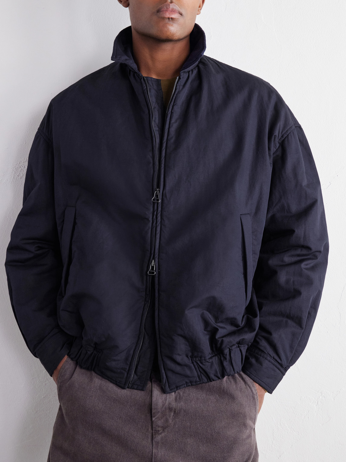 Meaux Cotton And Linen-Blend Zip-Up Blouson Jacket