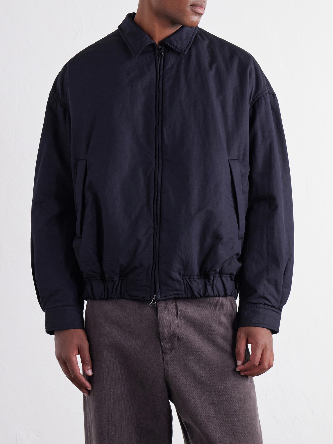 Meaux Cotton And Linen-Blend Zip-Up Blouson Jacket