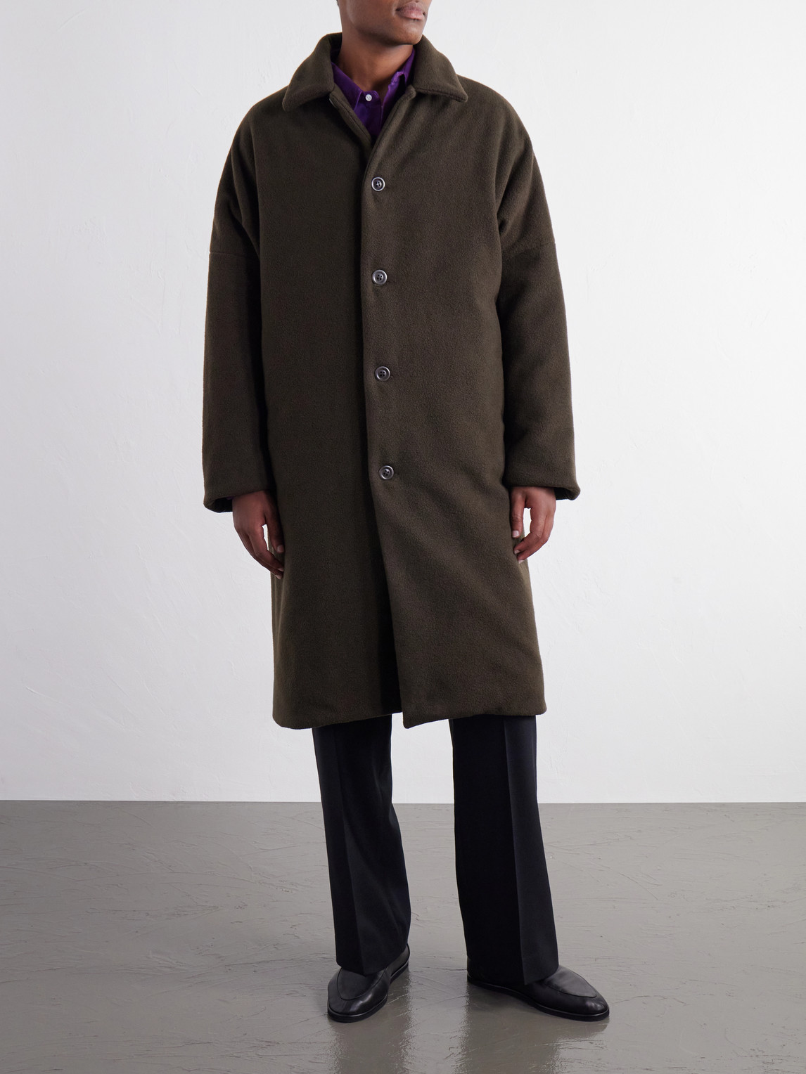 Big Blobby Brushed Cashmere Coat