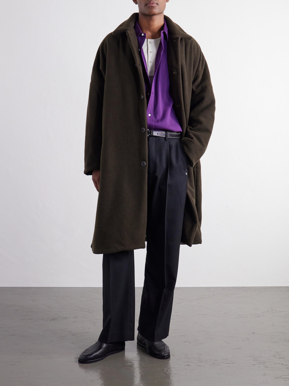 Big Blobby Brushed Cashmere Coat