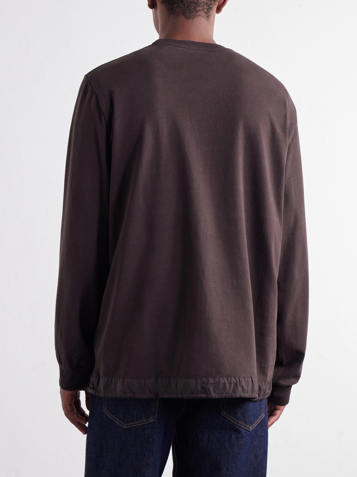 Felix Gabardine-Trimmed Cotton-Jersey T-Shirt