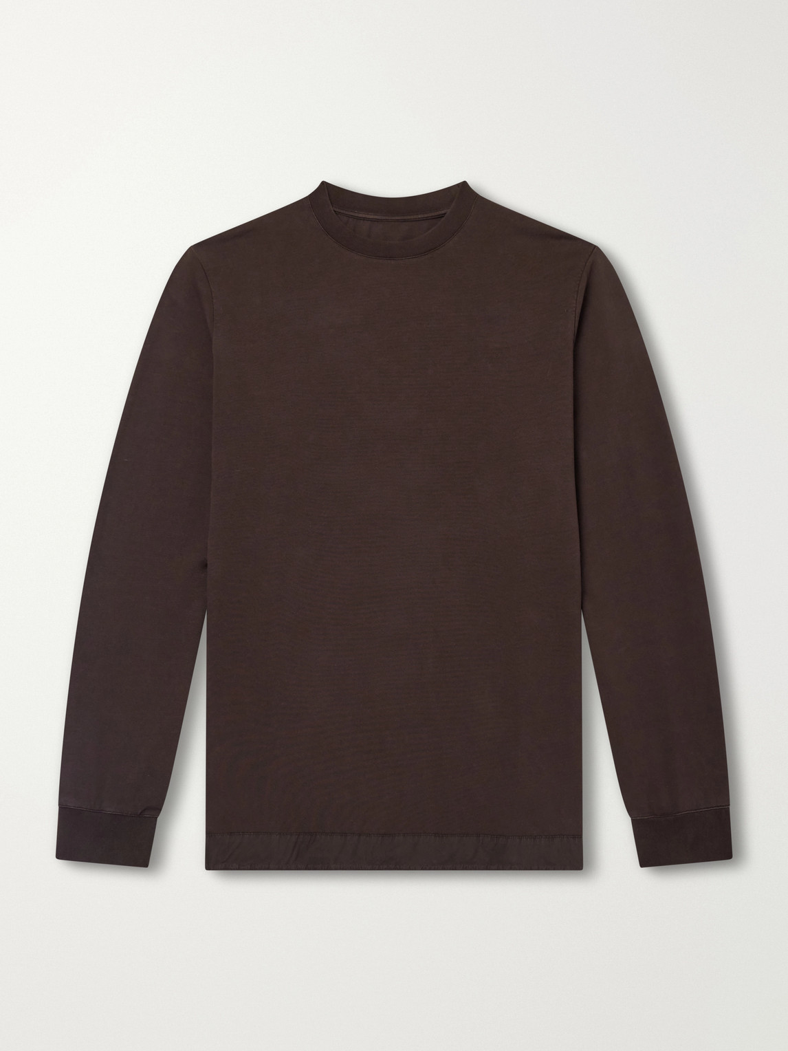 Casey Casey – Felix Gabardine-Trimmed Cotton-Jersey T-Shirt