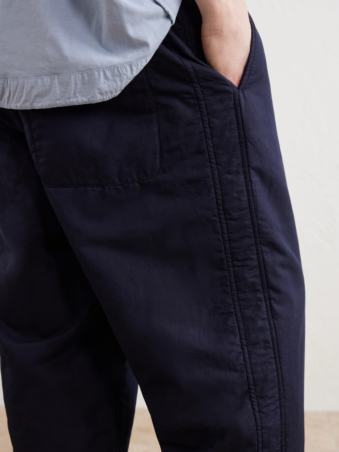 Snow Tapered Cotton And Linen-Blend Trousers