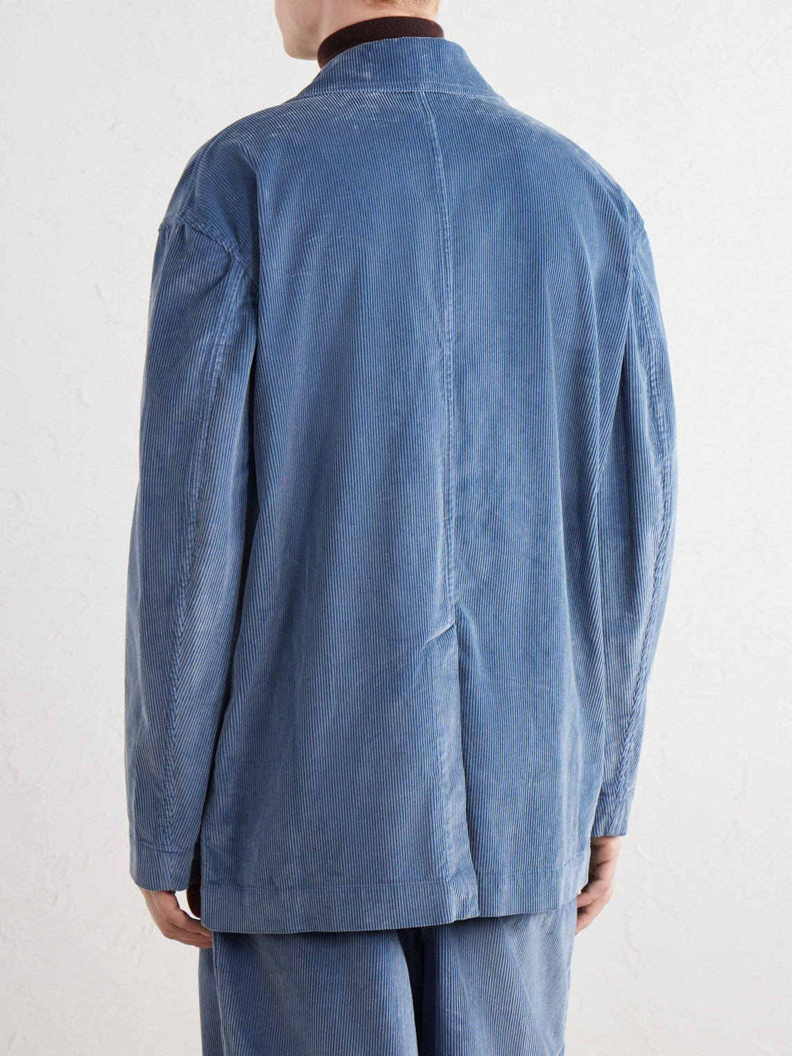 Double-Breasted Cotton-Corduroy Blazer