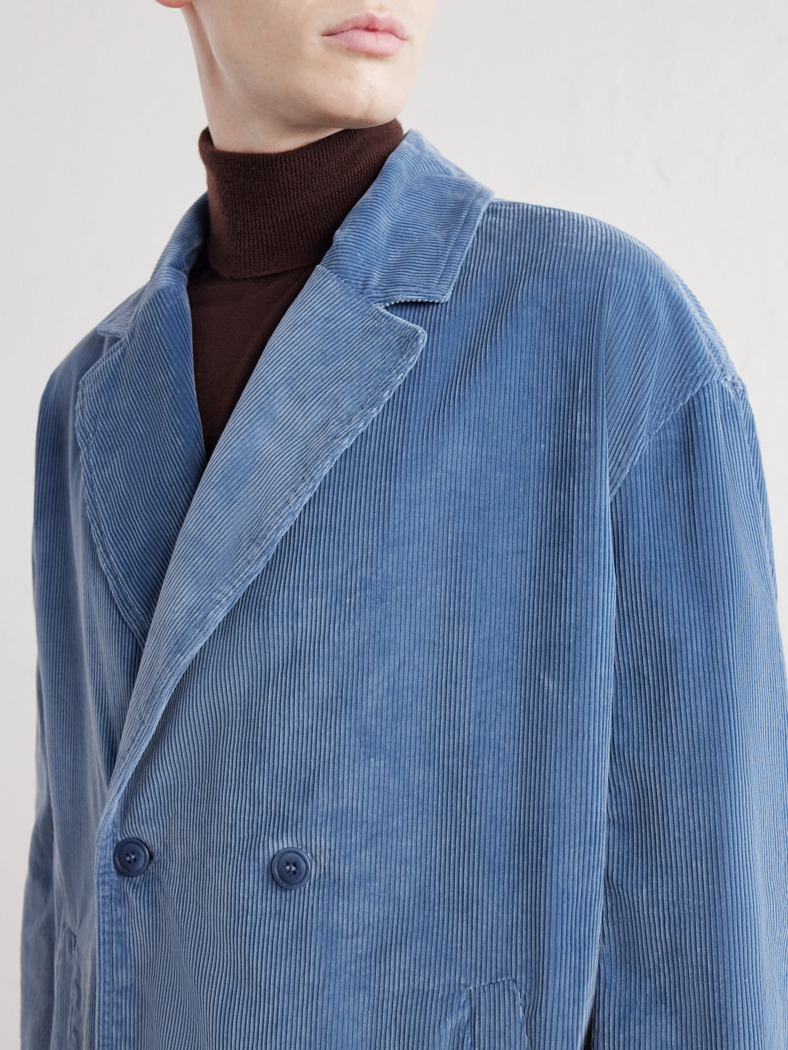 Double-Breasted Cotton-Corduroy Blazer