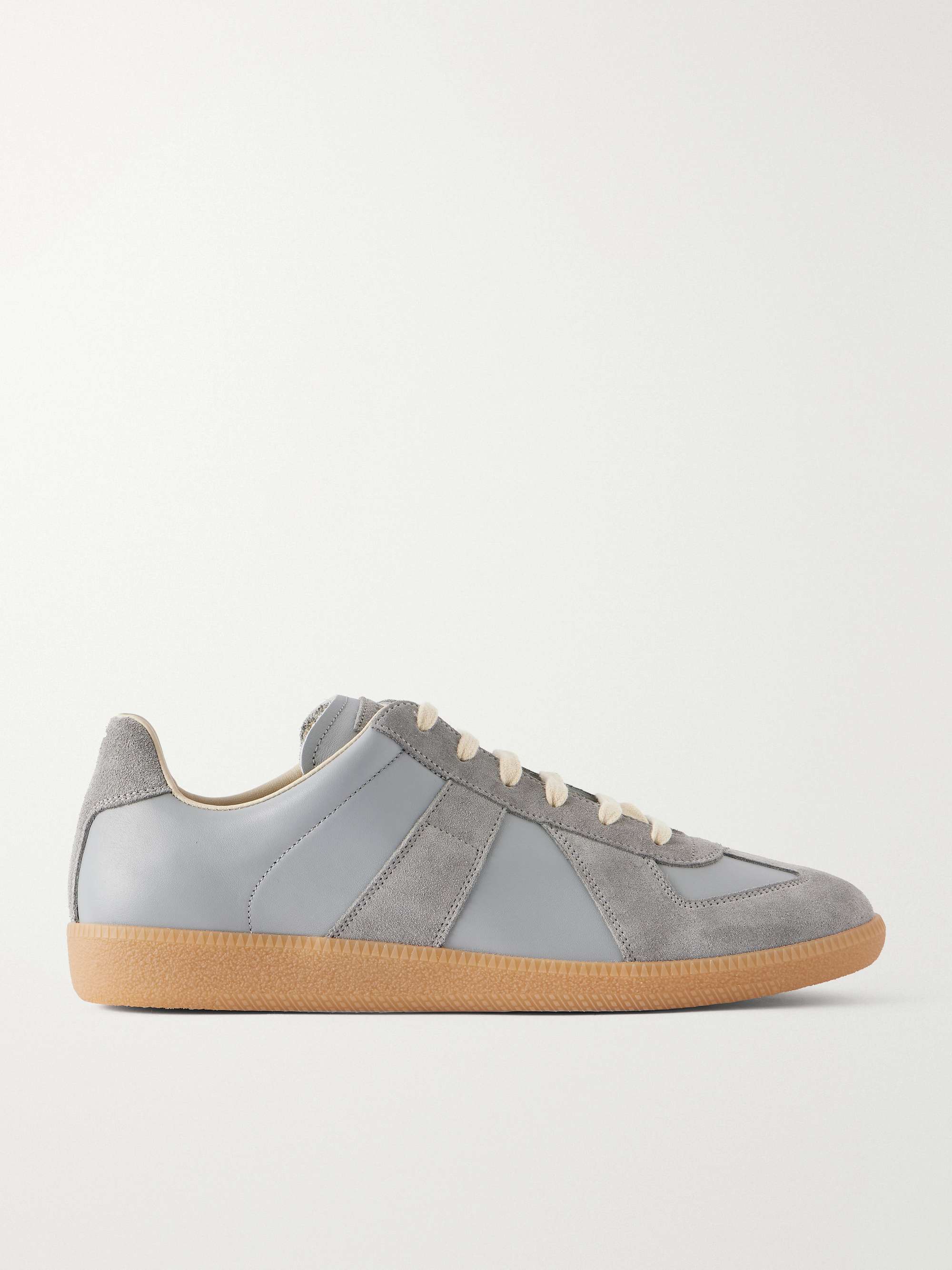 MAISON MARGIELA Replica Leather and Suede Sneakers
