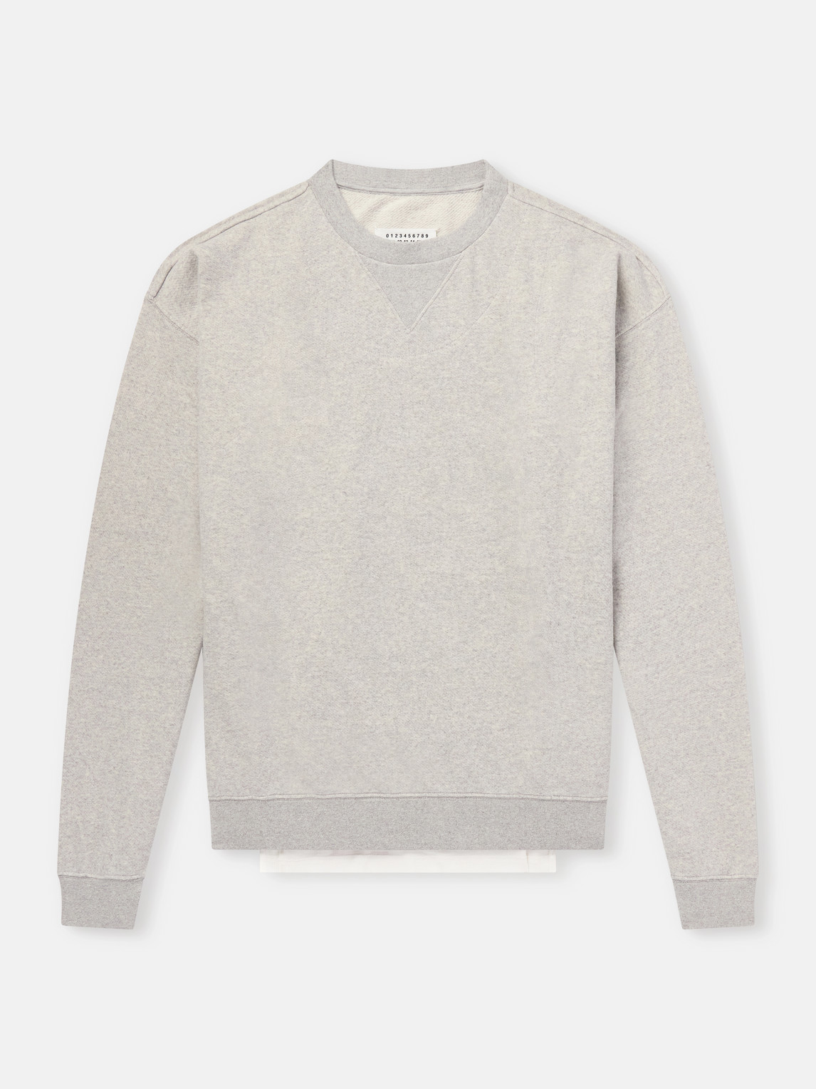 Double Layered Cotton-Fleece Sweatshirt