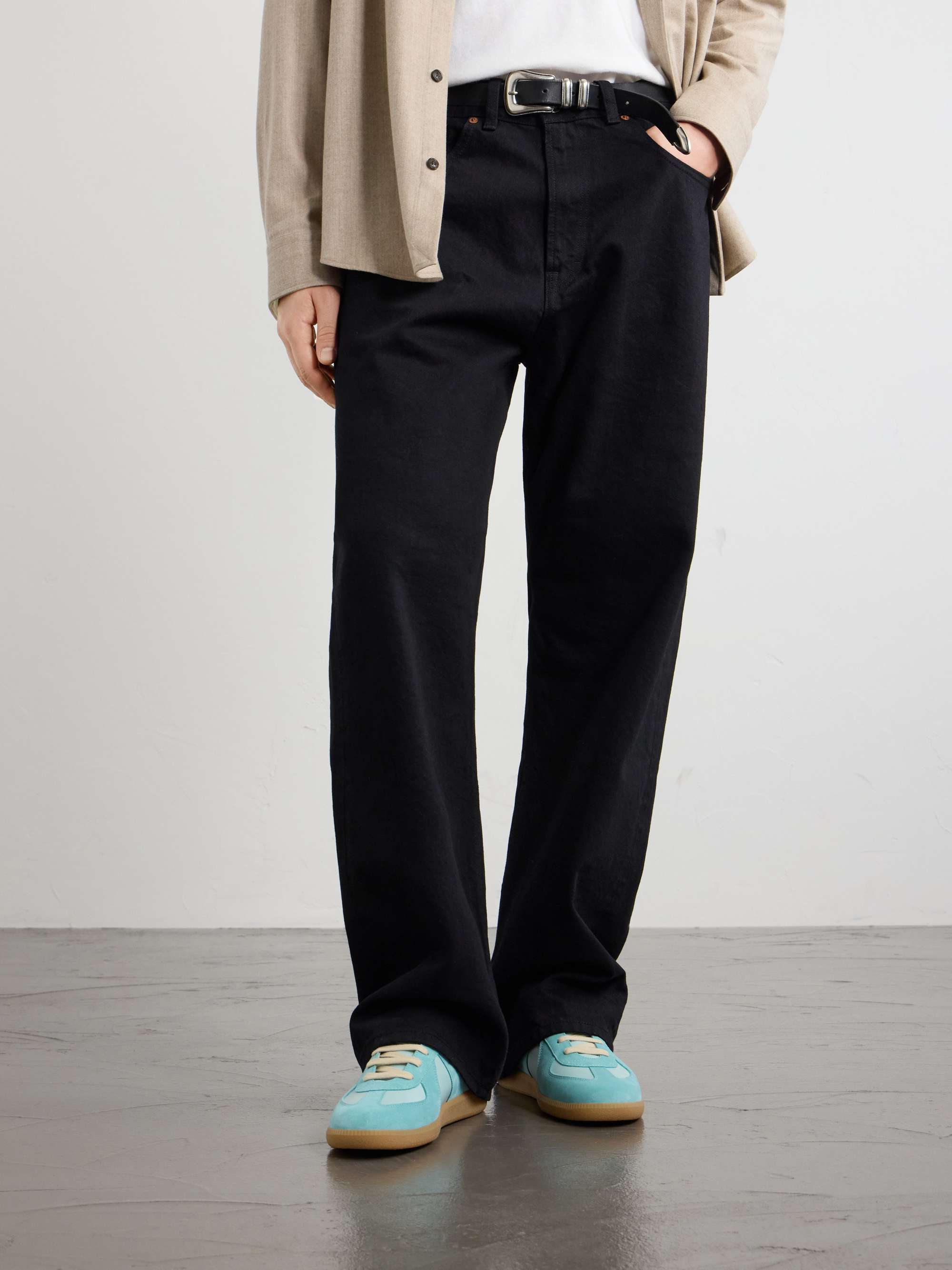MAISON MARGIELA Replica Leather and Suede Sneakers
