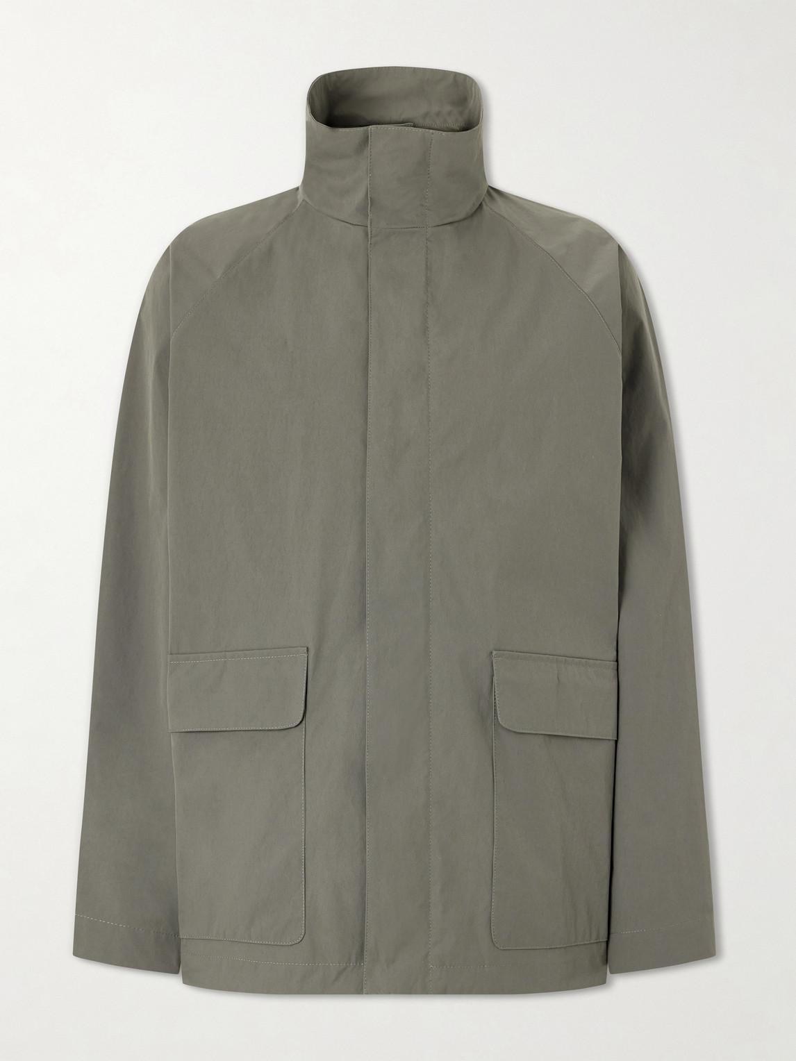 Jil Sander Poplin Parka In Gray