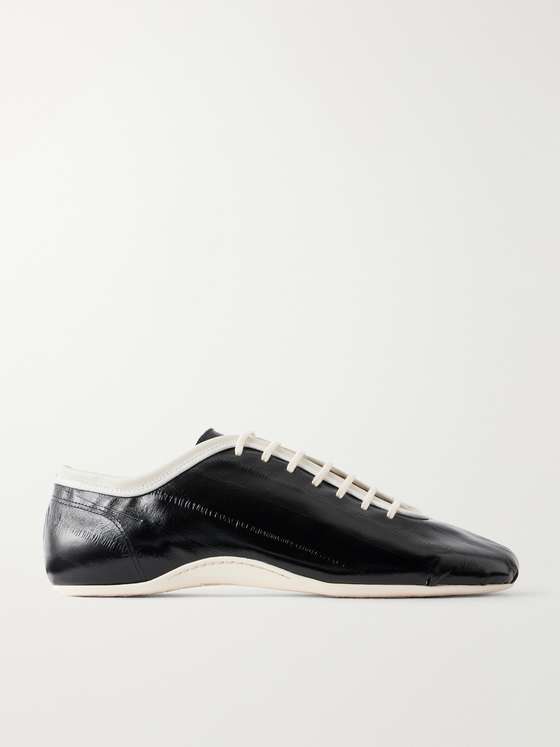 Driesvannoten Glossed Leather Sneakers