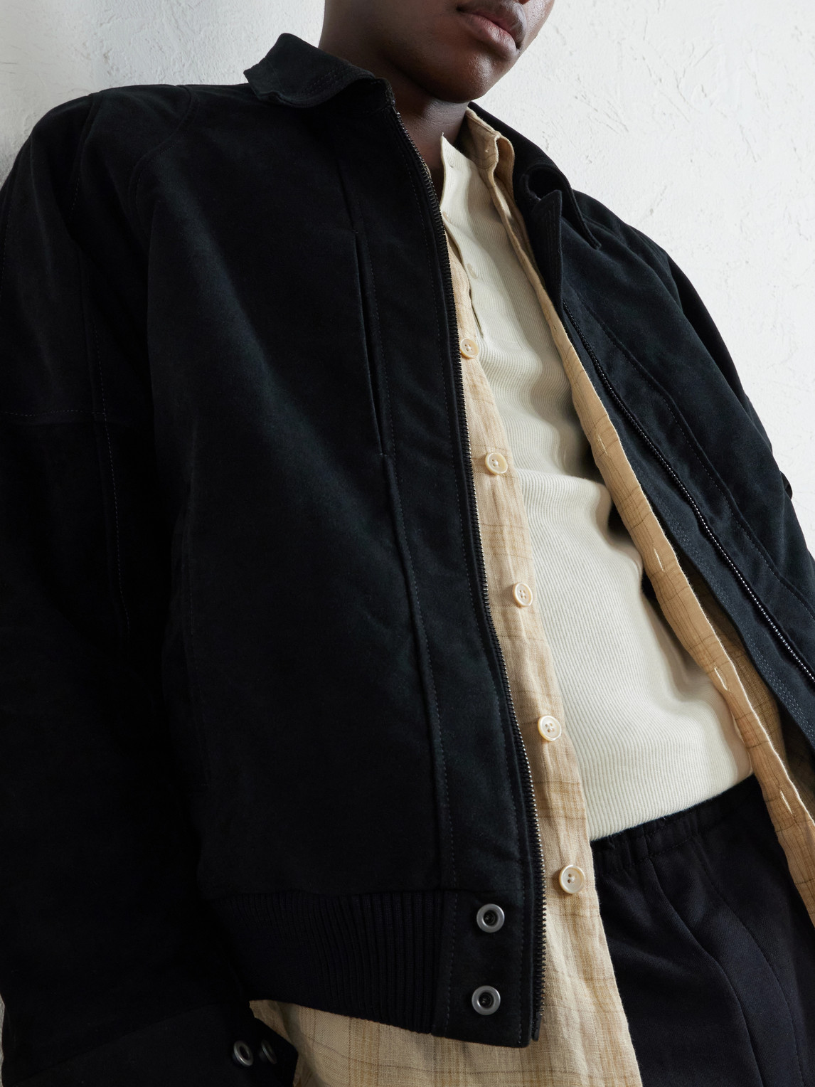 Cotton-Moleskin Bomber Jacket