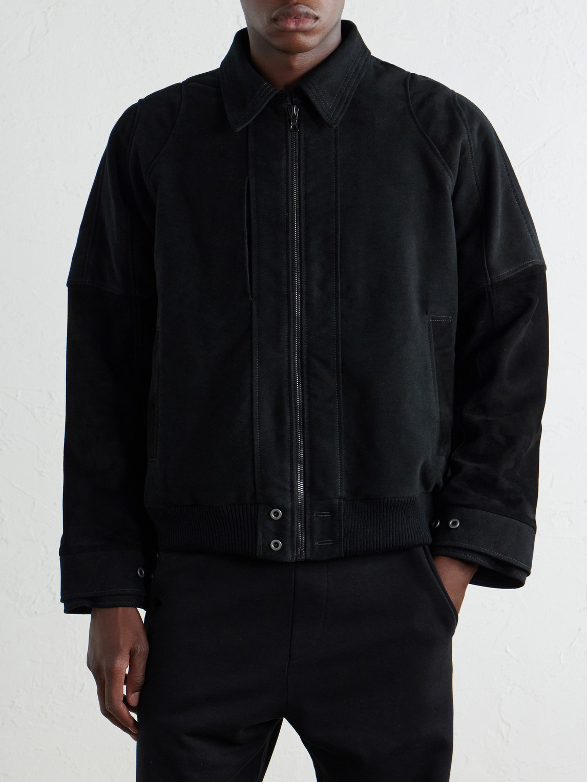Cotton-Moleskin Bomber Jacket