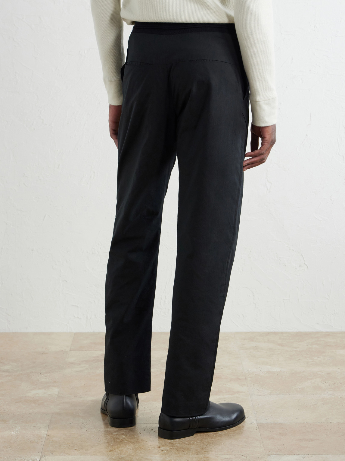 Wide-Leg Cotton-Blend Sweatpants