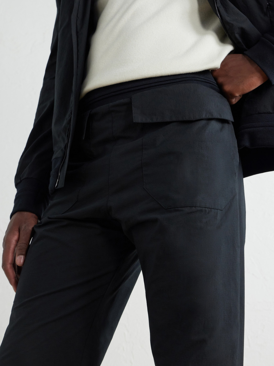 Wide-Leg Cotton-Blend Sweatpants