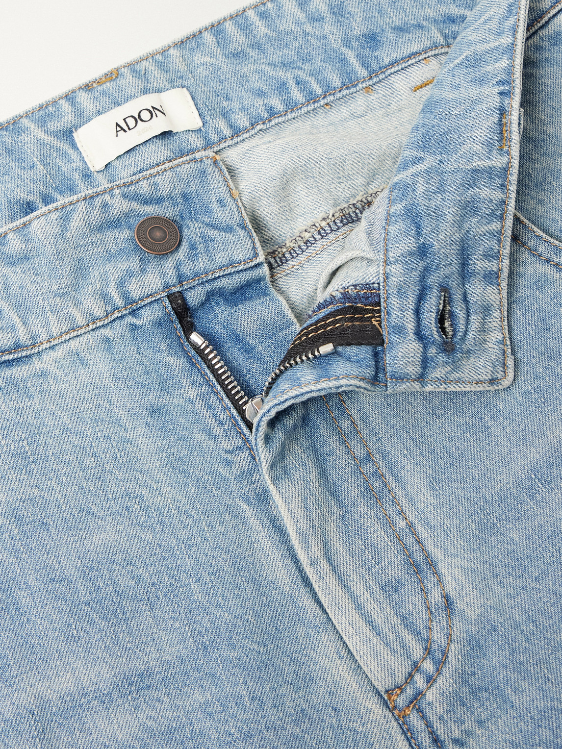 Straight-Leg Distressed Jeans