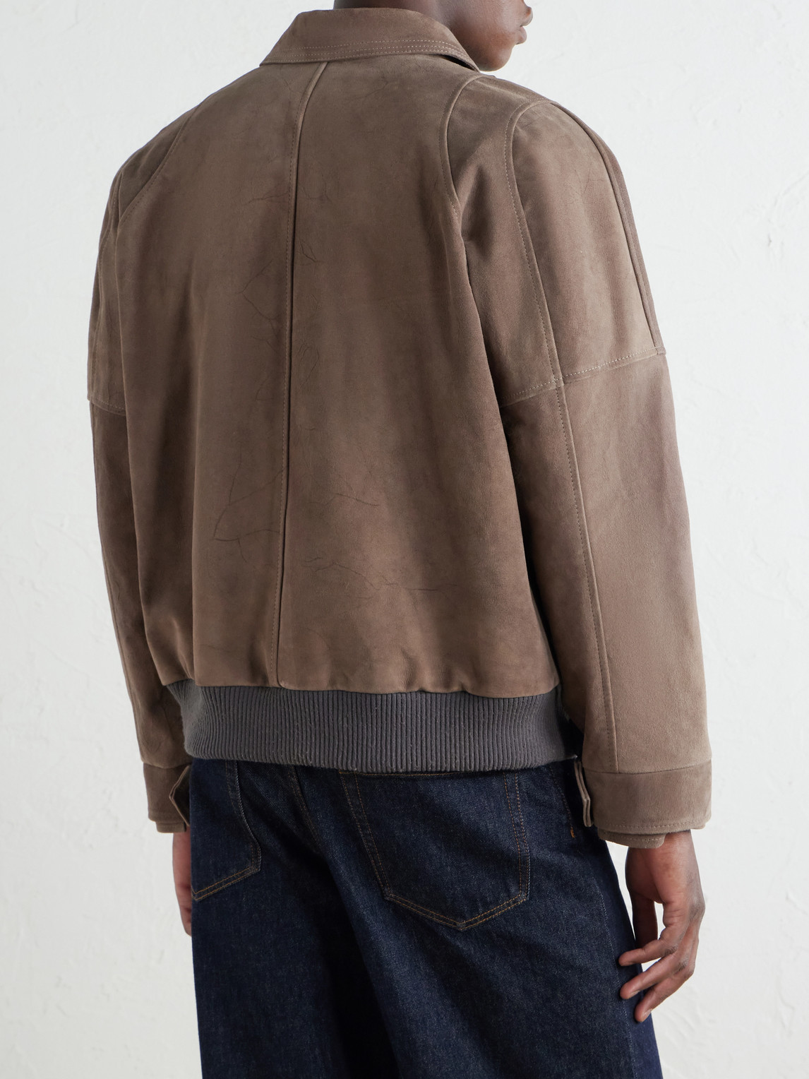 Suede Bomber Jacket
