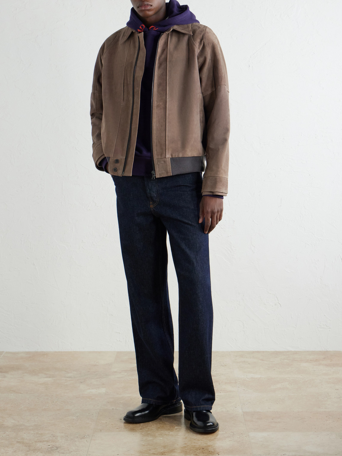 Suede Bomber Jacket
