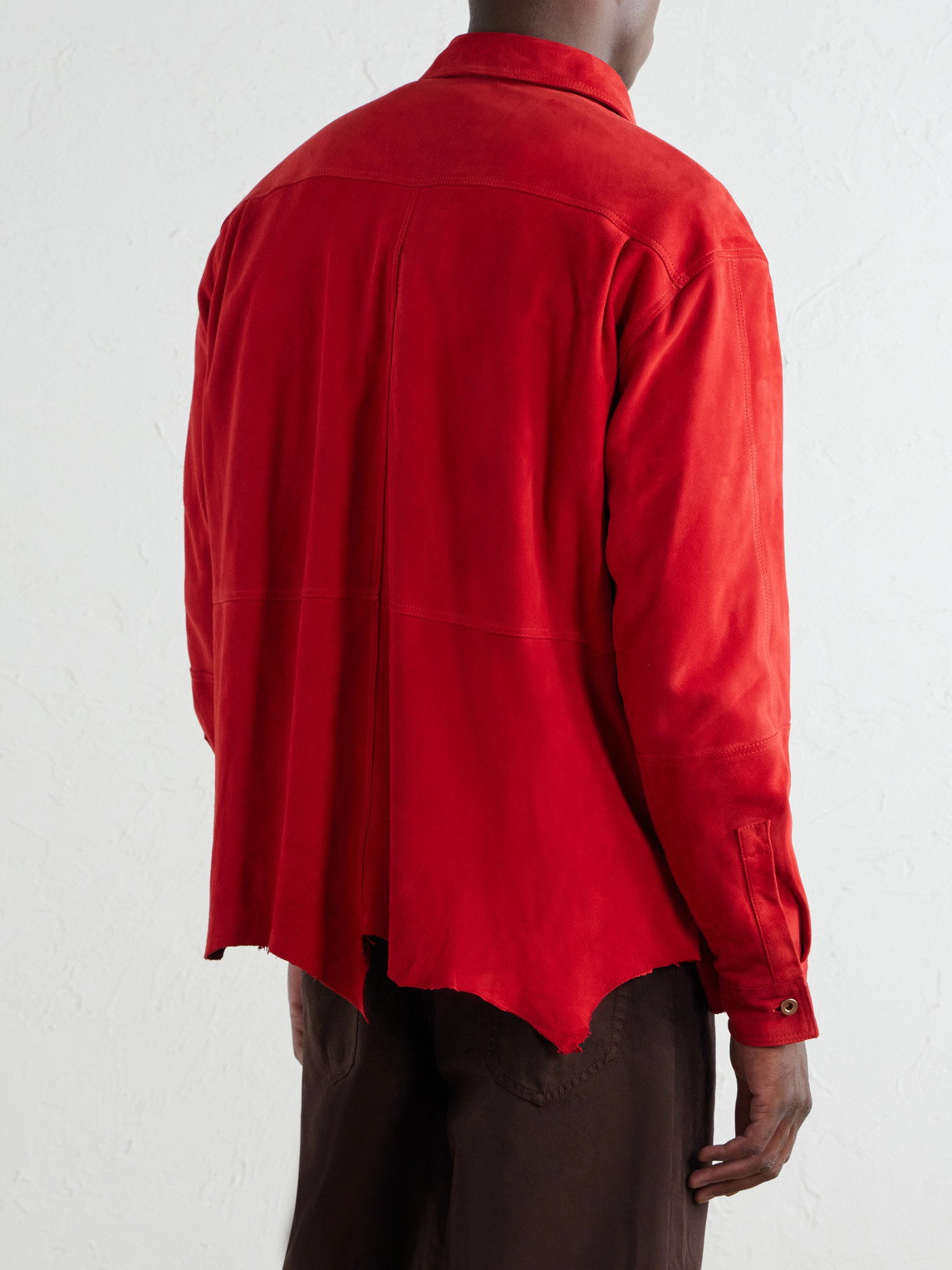 Distressed Suede Overshirt