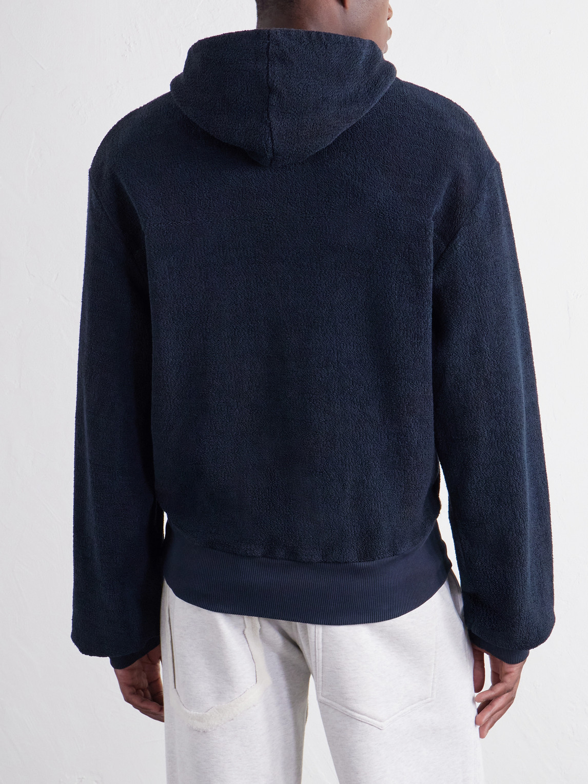 Cotton-Velour Zip-Up Hoodie