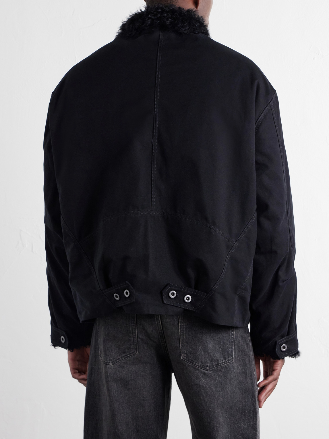 Reversible Shearling And Cotton Jacket