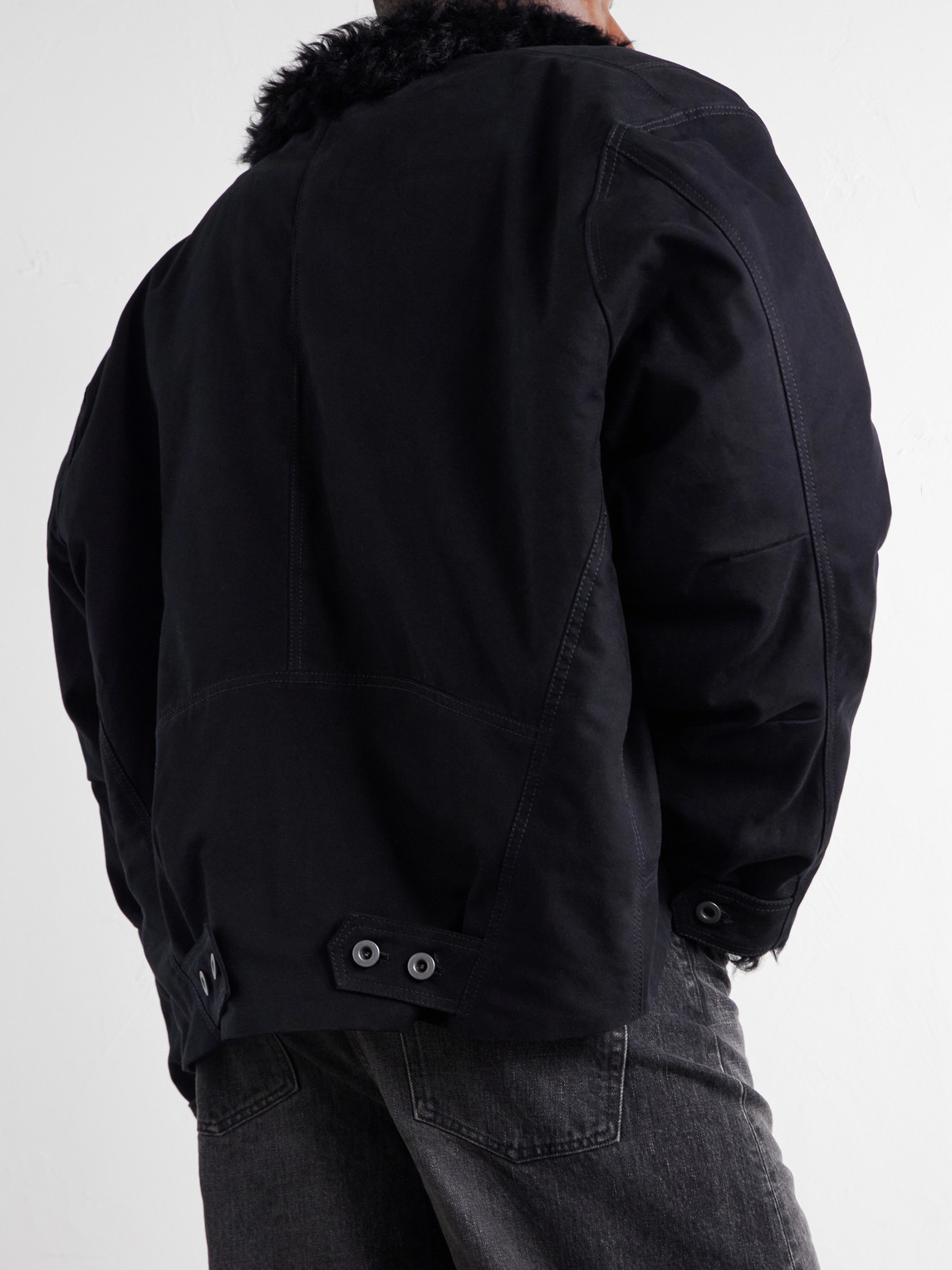 Reversible Shearling And Cotton Jacket