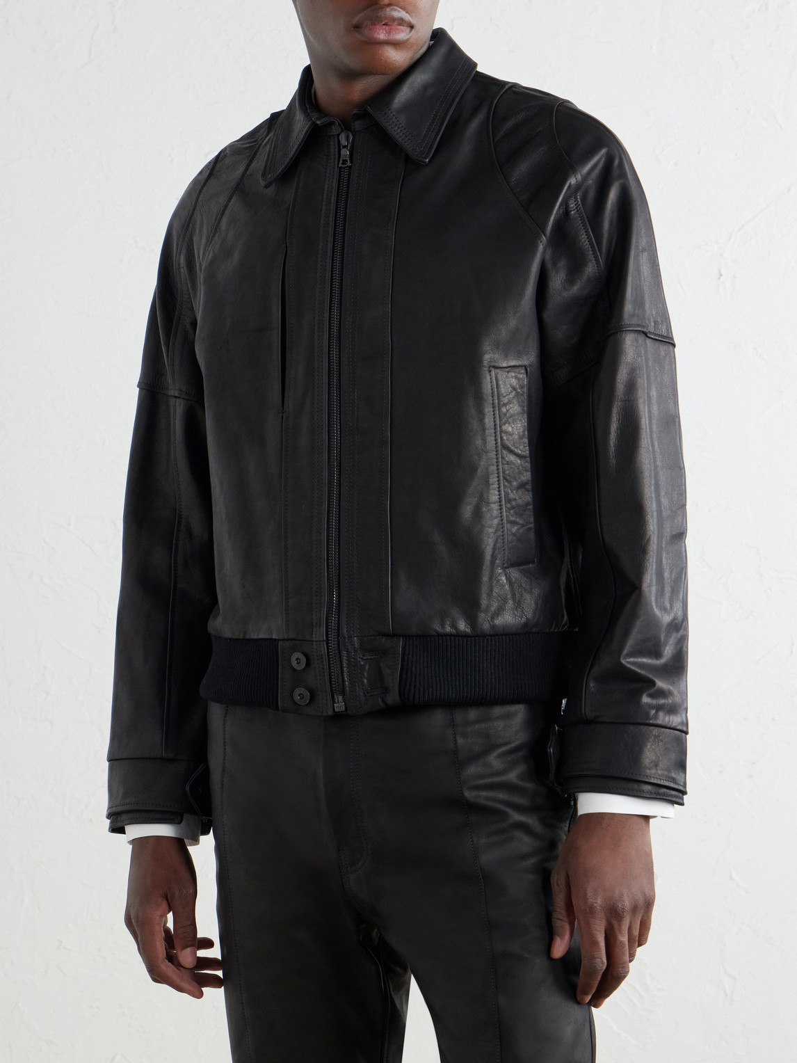 Leather Bomber Jacket