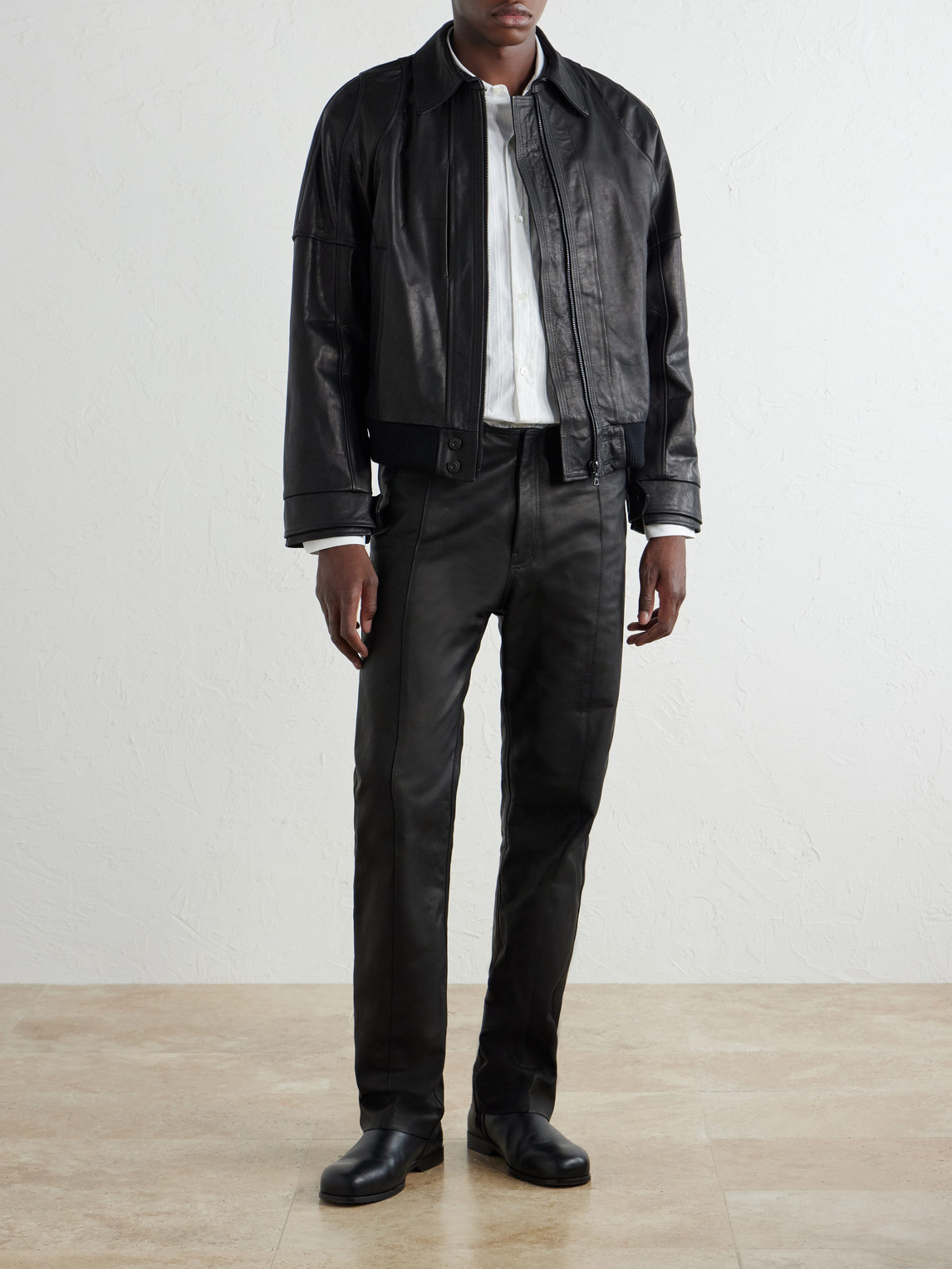 Leather Bomber Jacket