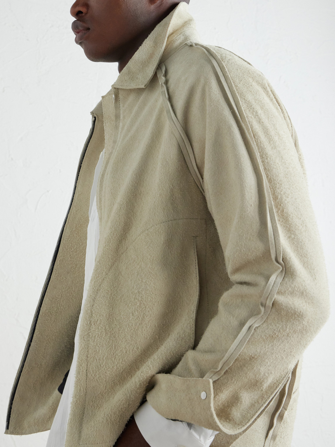 Suede Blouson Jacket