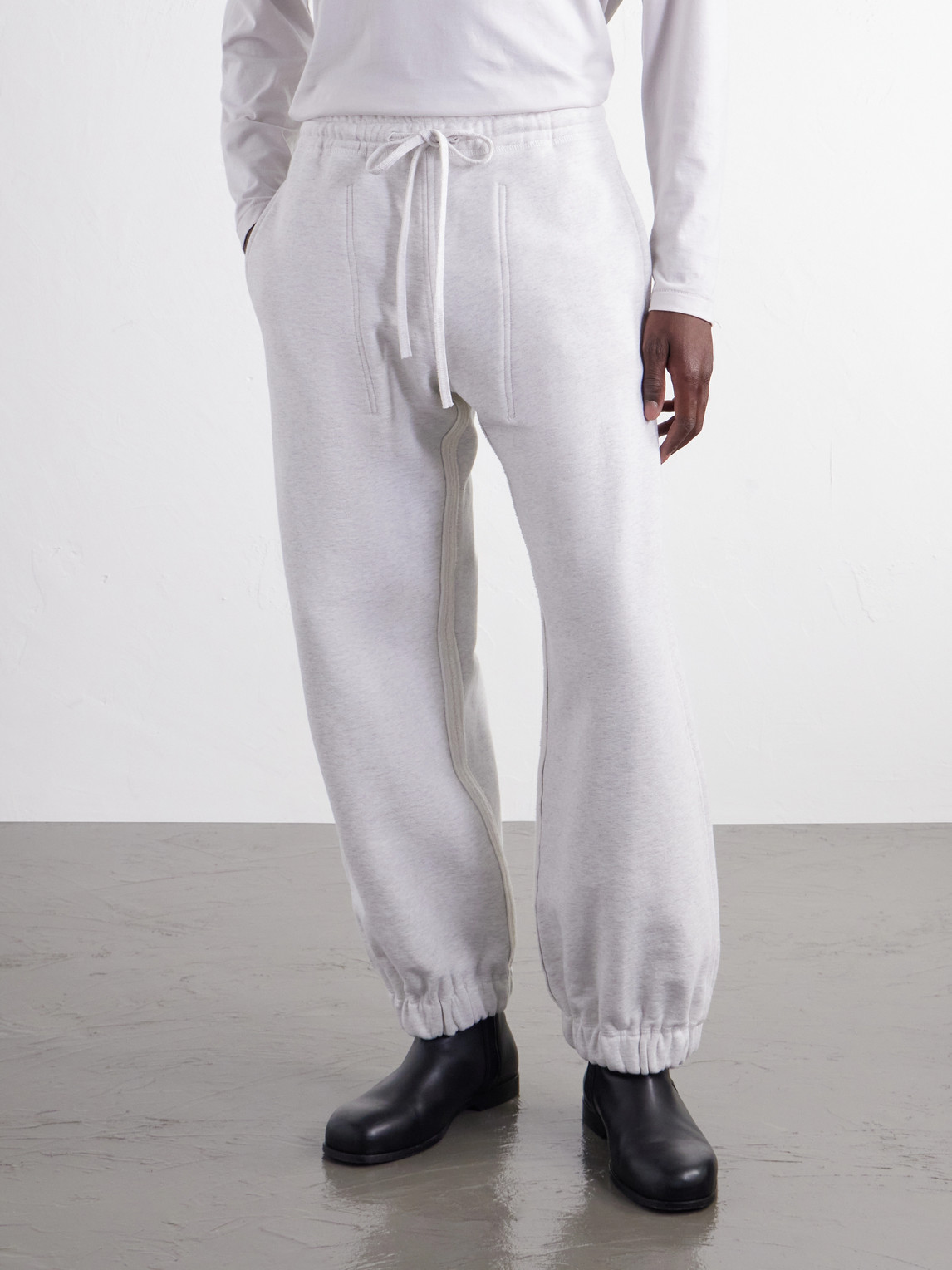 Straight-Leg Cotton-Jersey Sweatpants