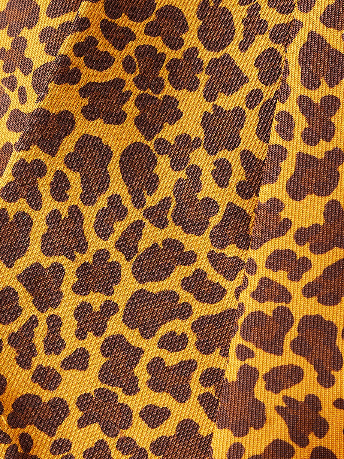 J. Mueser - Leopard Print 8cm Silk Tie - Men - Yellow 
