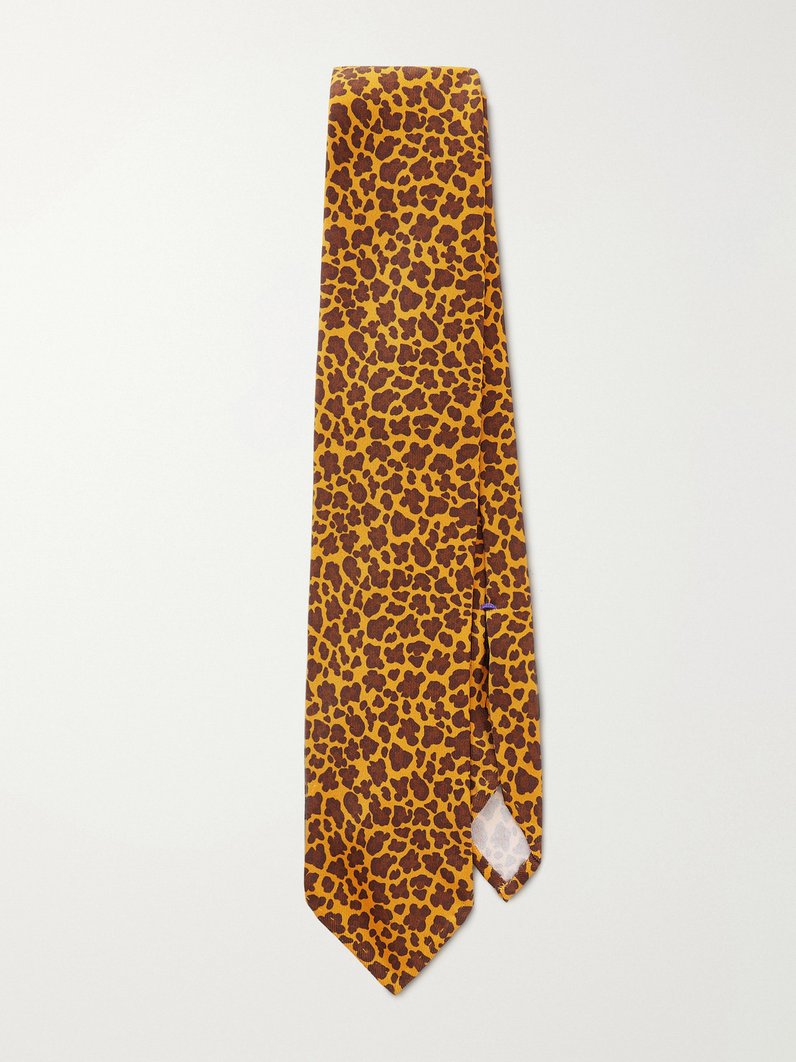J. Mueser Leopard Print 8cm Silk Tie In Brown