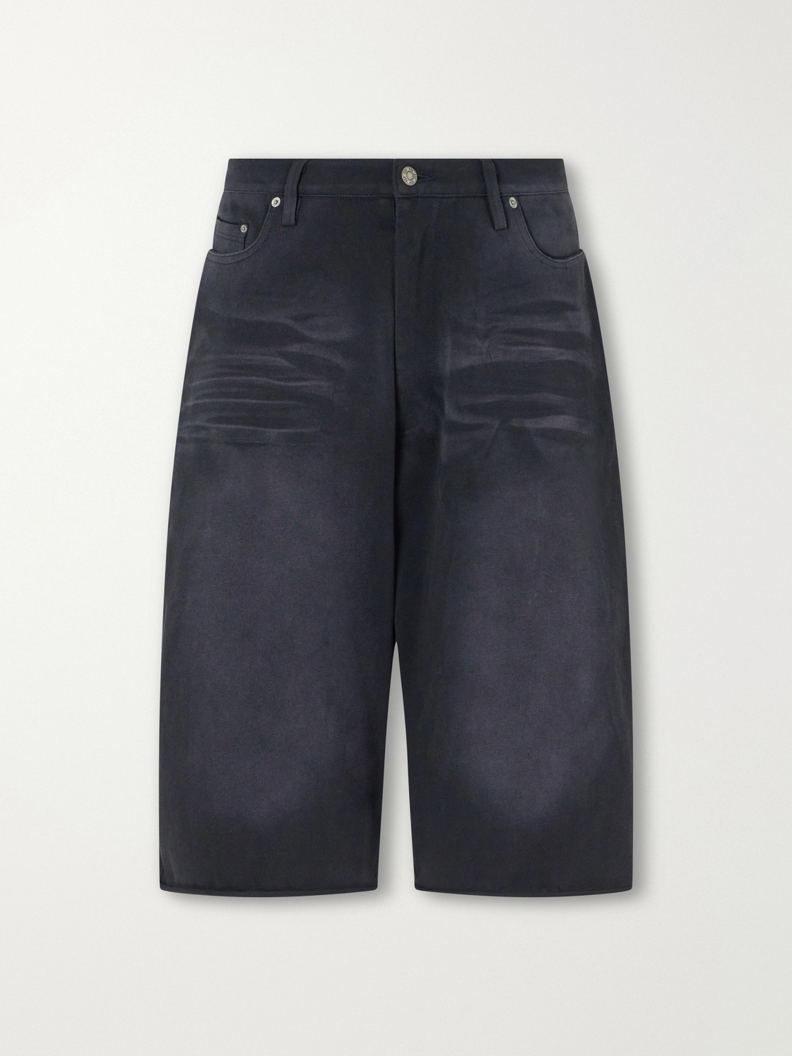 424 Big Daddy Straight-leg Cotton-jersey Shorts In Black