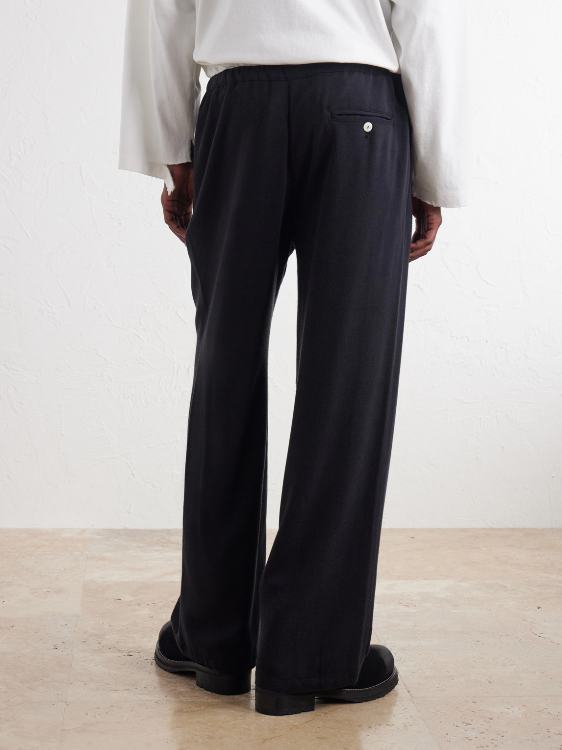 Team Straight-Leg Drawstring Lyocell-Twill Trousers