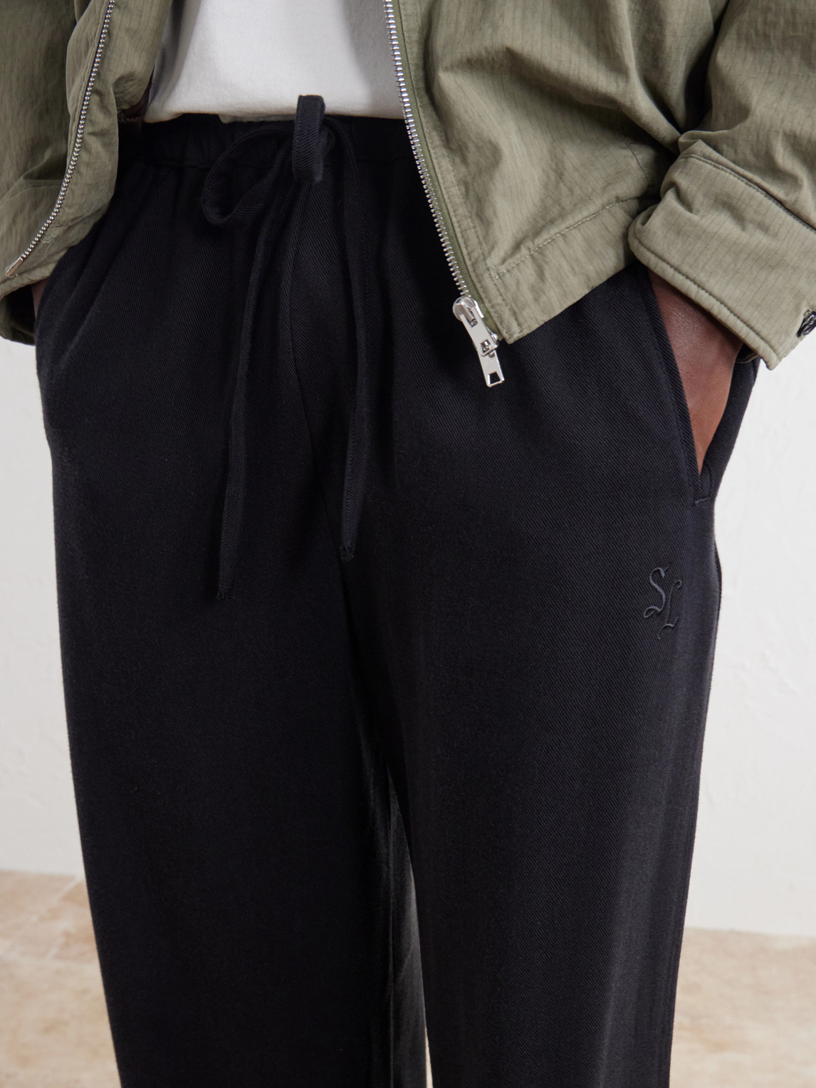 Team Straight-Leg Drawstring Lyocell-Twill Trousers