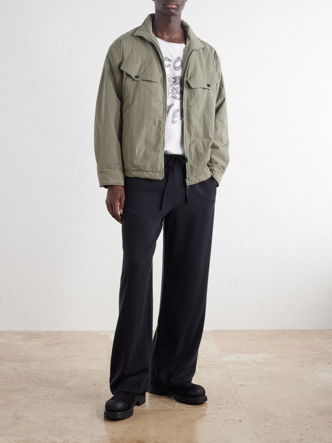 Team Straight-Leg Drawstring Lyocell-Twill Trousers