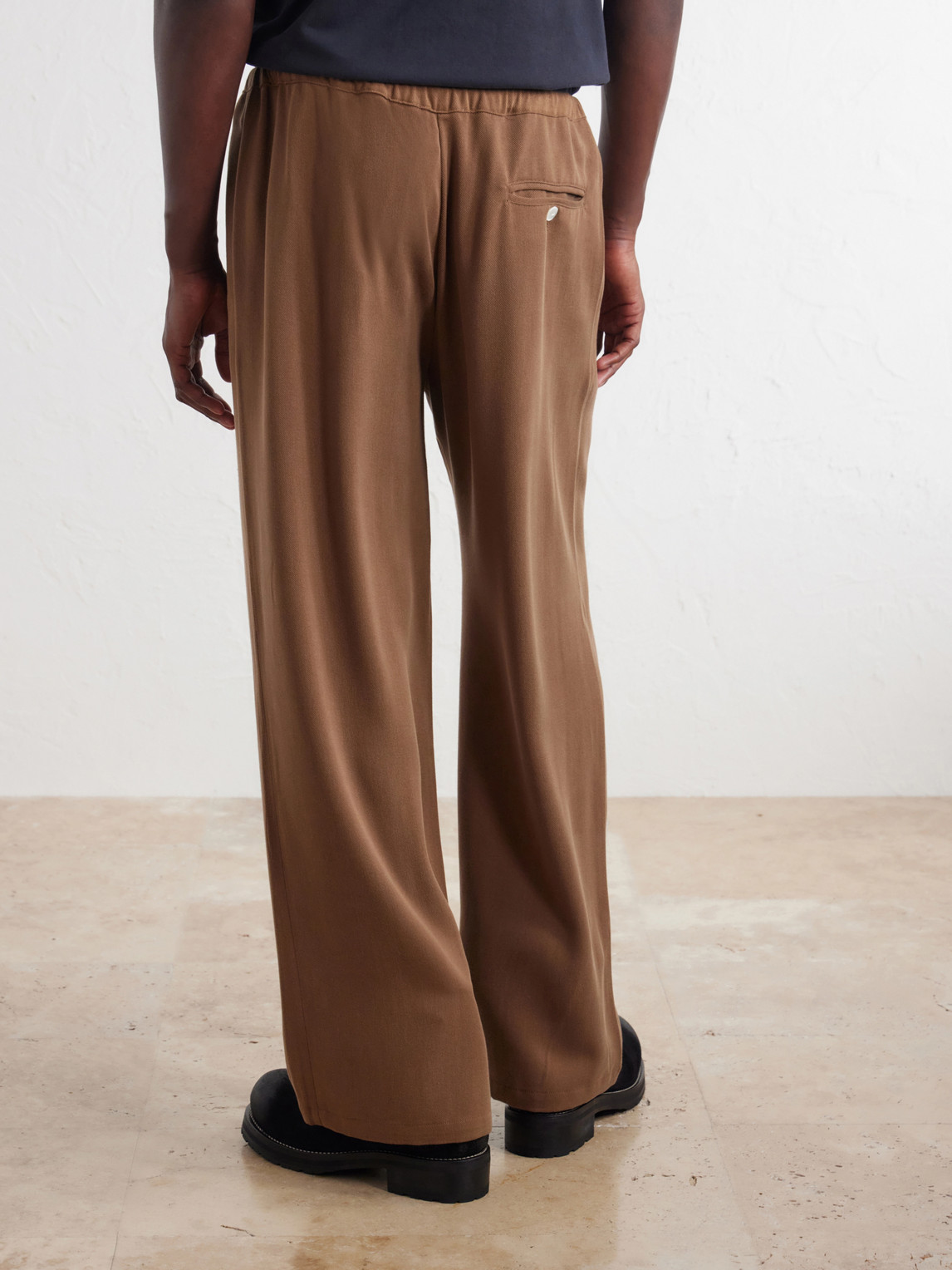 Team Straight-Leg Lyocell-Twill Drawstring Trousers