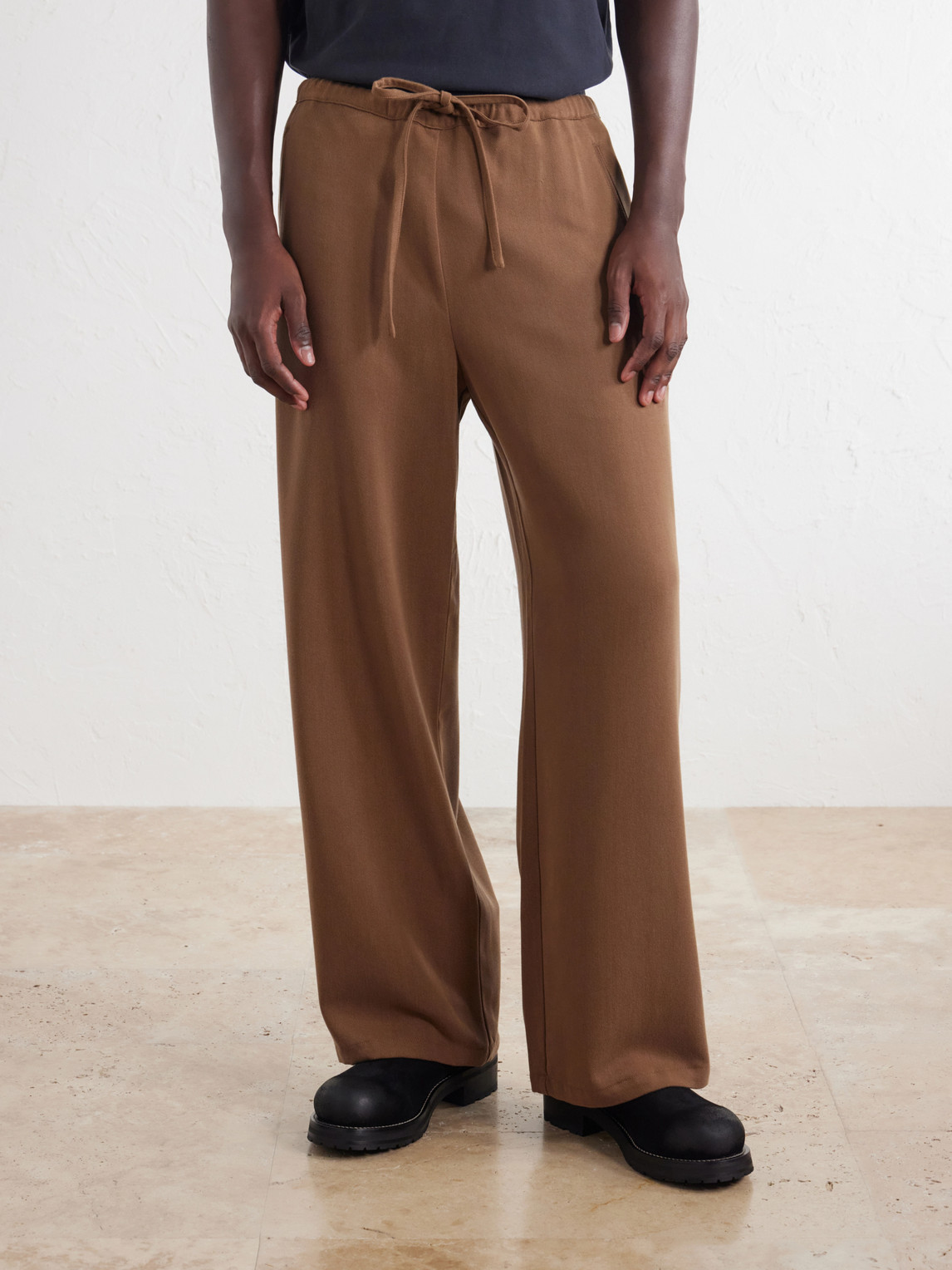 Team Straight-Leg Lyocell-Twill Drawstring Trousers