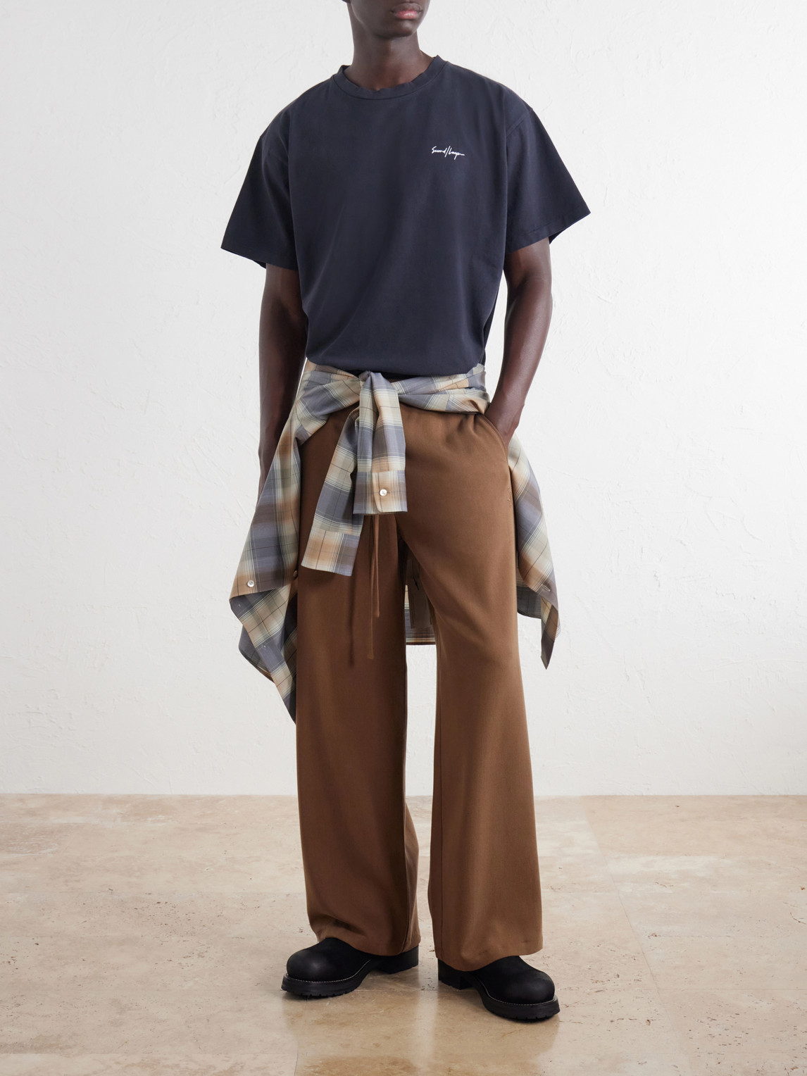Team Straight-Leg Lyocell-Twill Drawstring Trousers