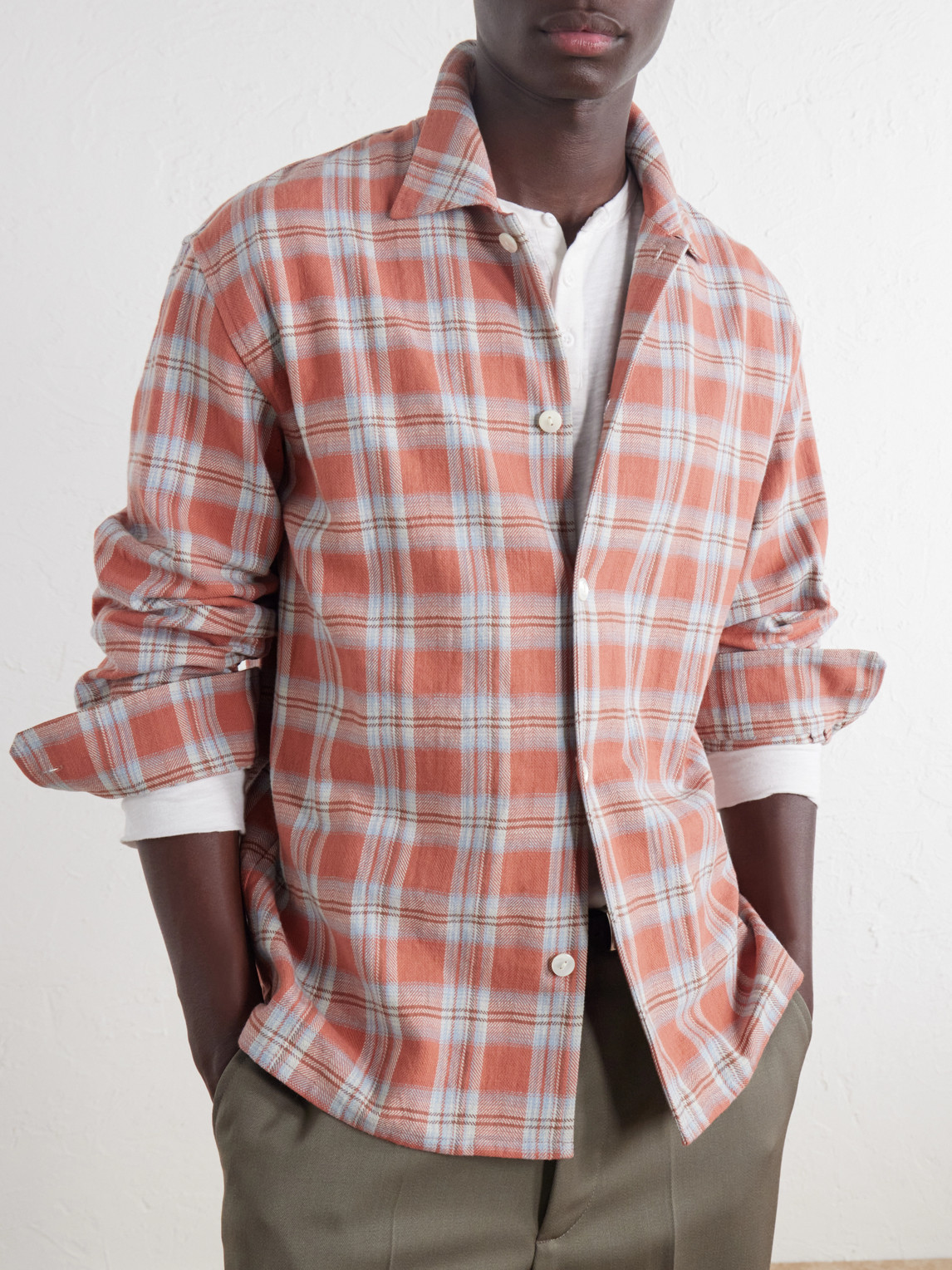 Checked Cotton-Flannel Shirt