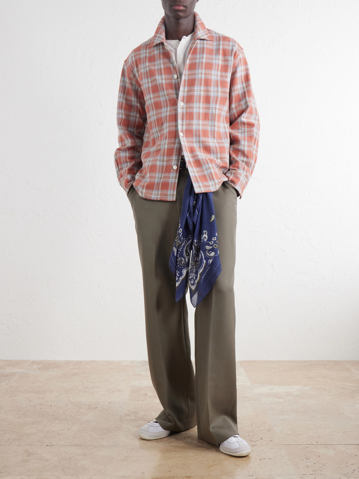 Checked Cotton-Flannel Shirt