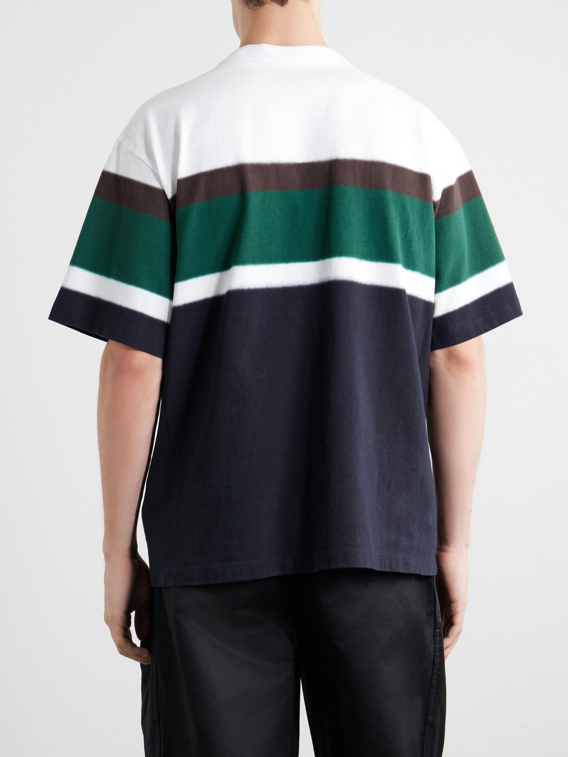 Sacai Chusen-dyed Cotton-jersey T-shirt In Multi